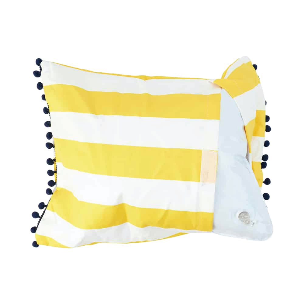 Inflatable Beach Pillow - Yellow Stripe