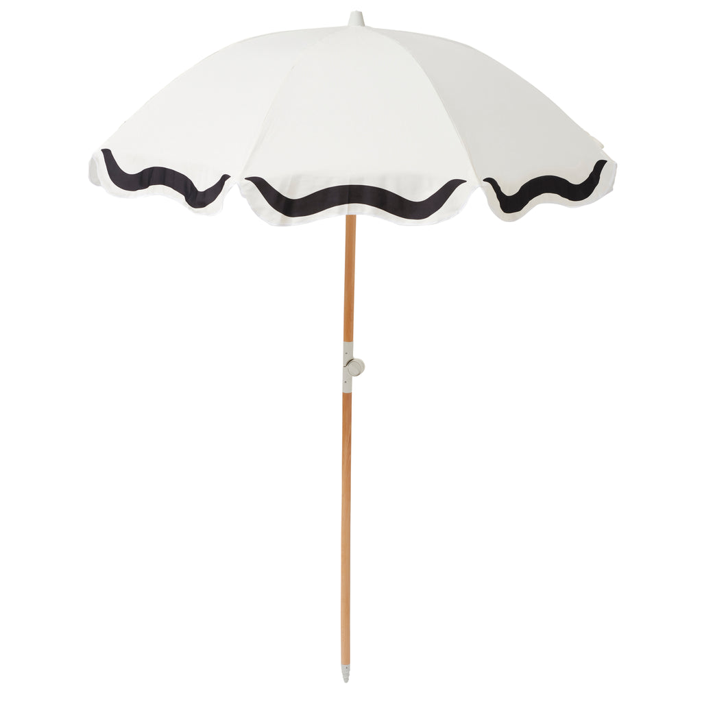UPF50 Sunnylife 150cm Casa Marbella Vintage Black Luxe Beach Umbrella