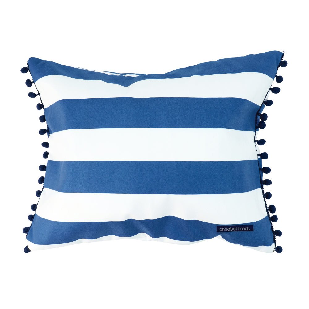 Inflatable Beach Pillow - Navy Stripe - Umbrella Beach
