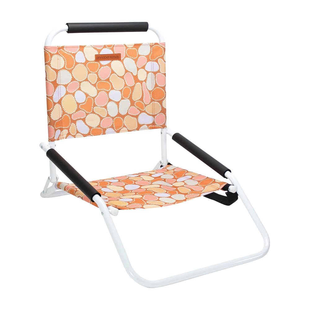 Low Beach Concert Chair Heart Shaped Rock - Umbrella Beach