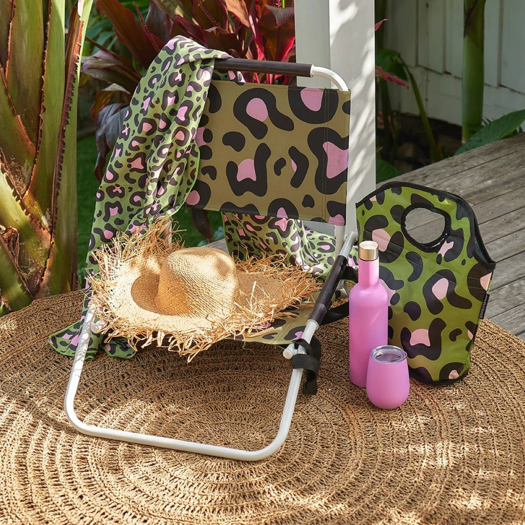 Low Beach Concert Chair Ocelot Pink Khaki - Umbrella Beach