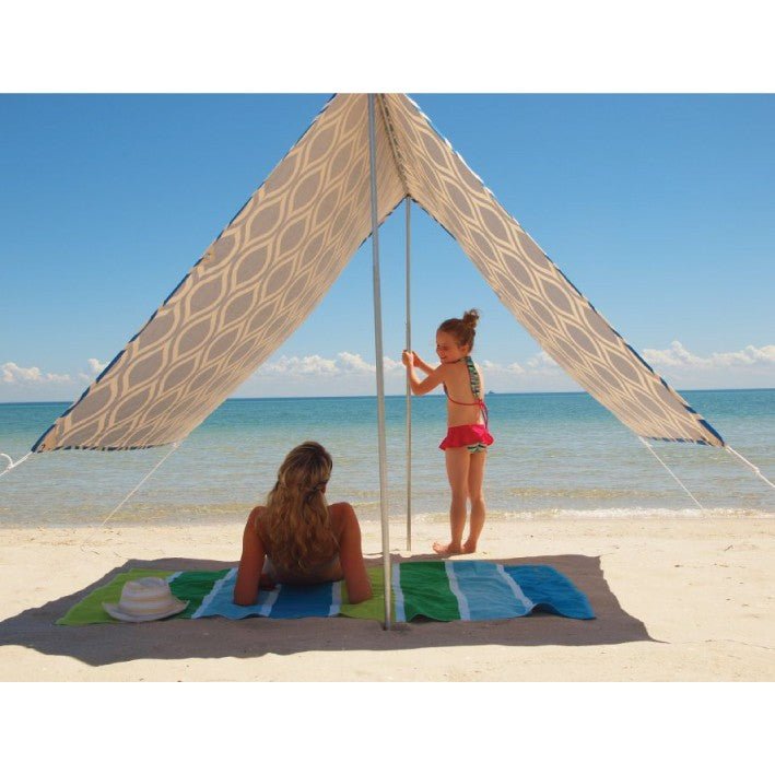 Beach Umbrella Hollie and Harrie Sombrilla Beach Shelter Moroccan Blue Umbrella Beach