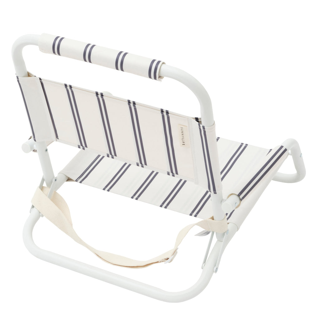 Sunnylife Low Beach Chair Charcoal Stripe - Umbrella Beach