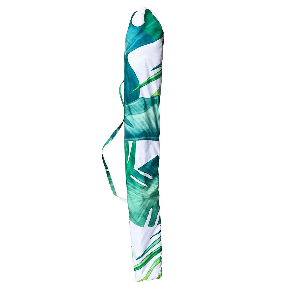UPF50+ Avoca Beach Umbrella 220cm Palm Print - Umbrella Beach