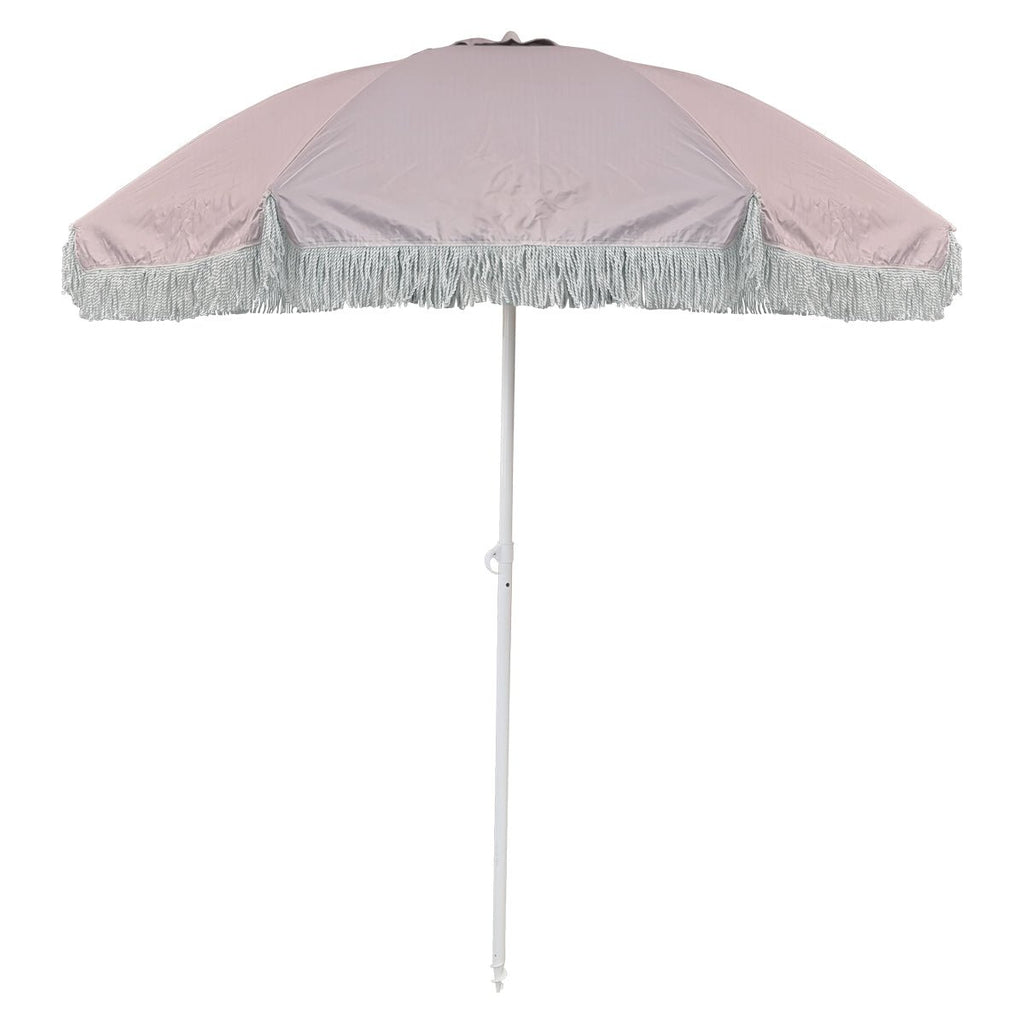UPF50+ Avoca Vintage Fringe Beach Umbrella 220cm Dusk - Umbrella Beach