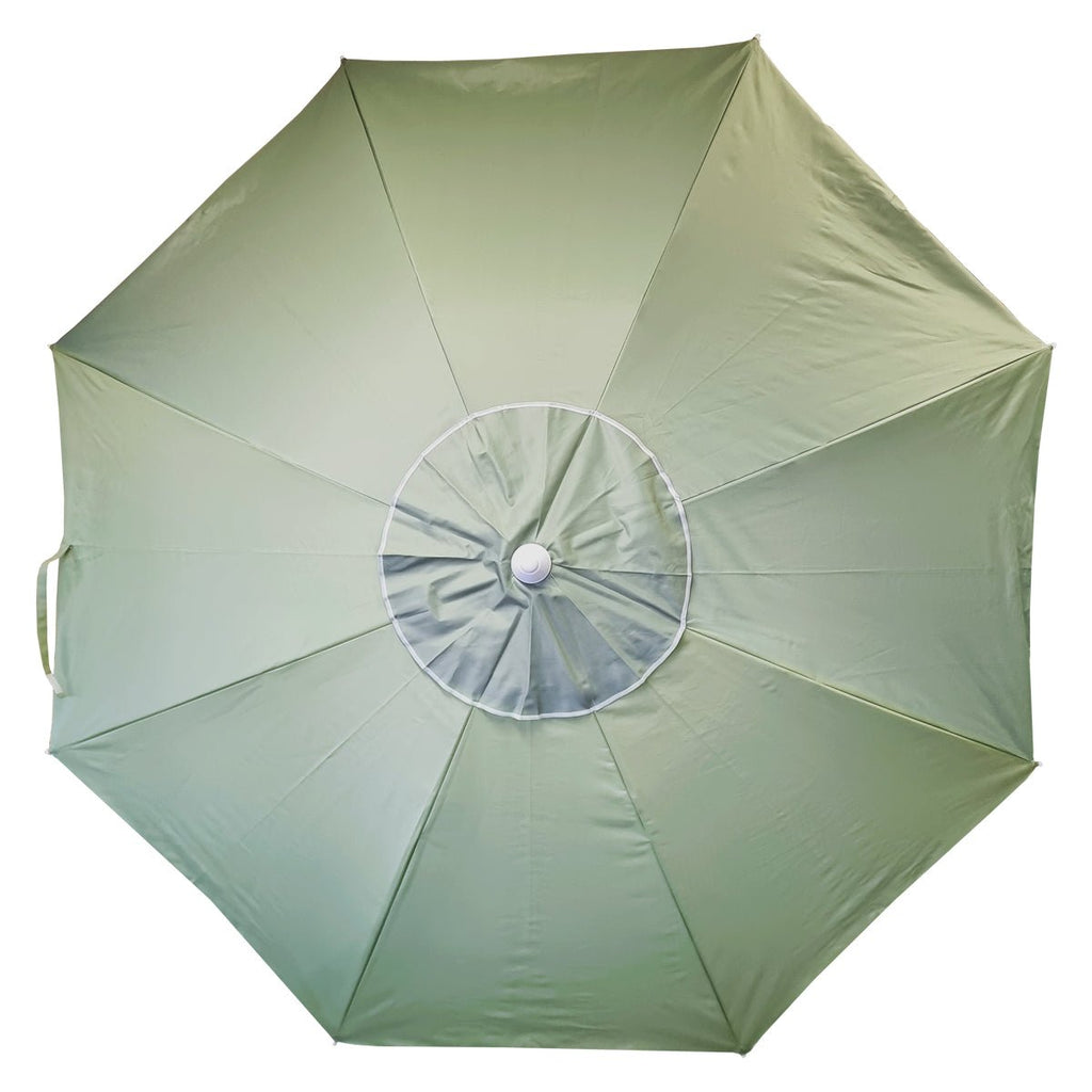 UPF50+ Avoca Vintage Fringe Beach Umbrella 220cm Seaspray - Umbrella Beach