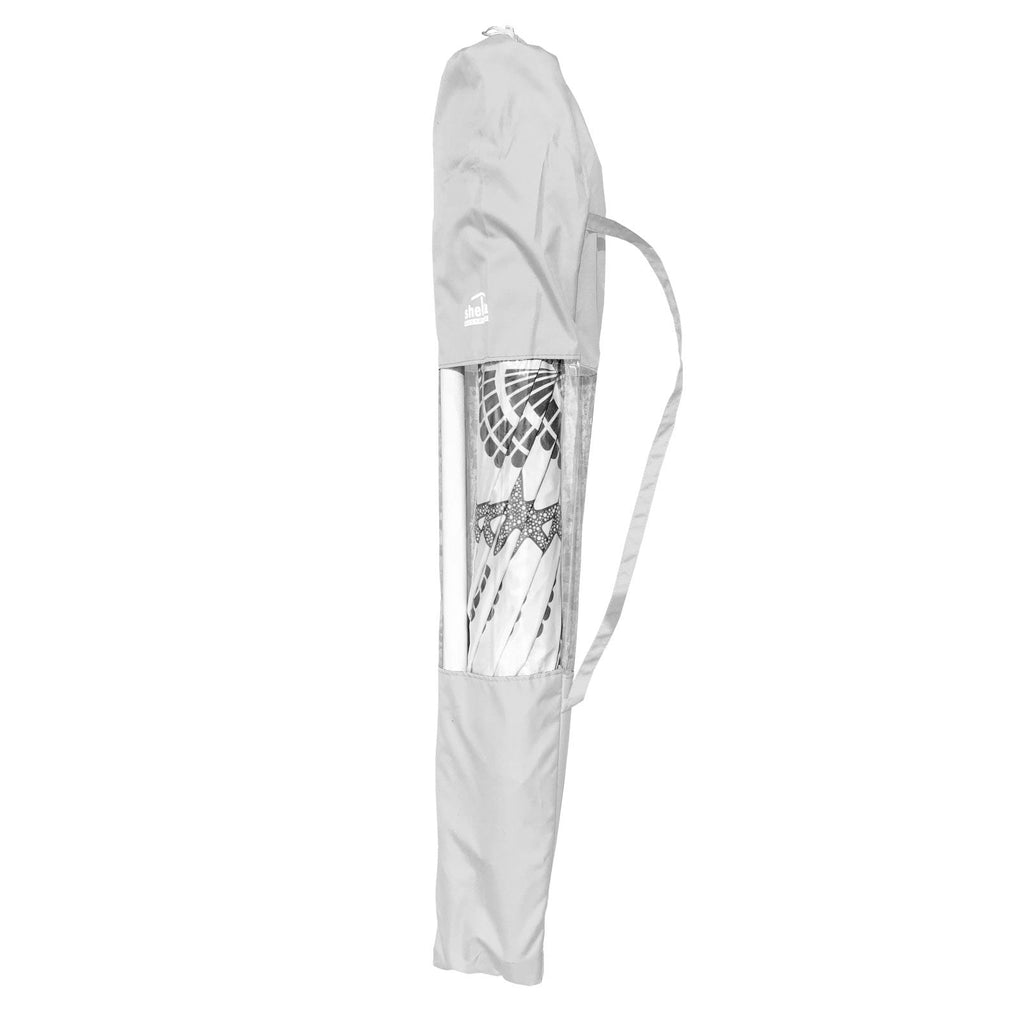 UPF50+ Balmoral Fringed 200cm Black - Umbrella Beach