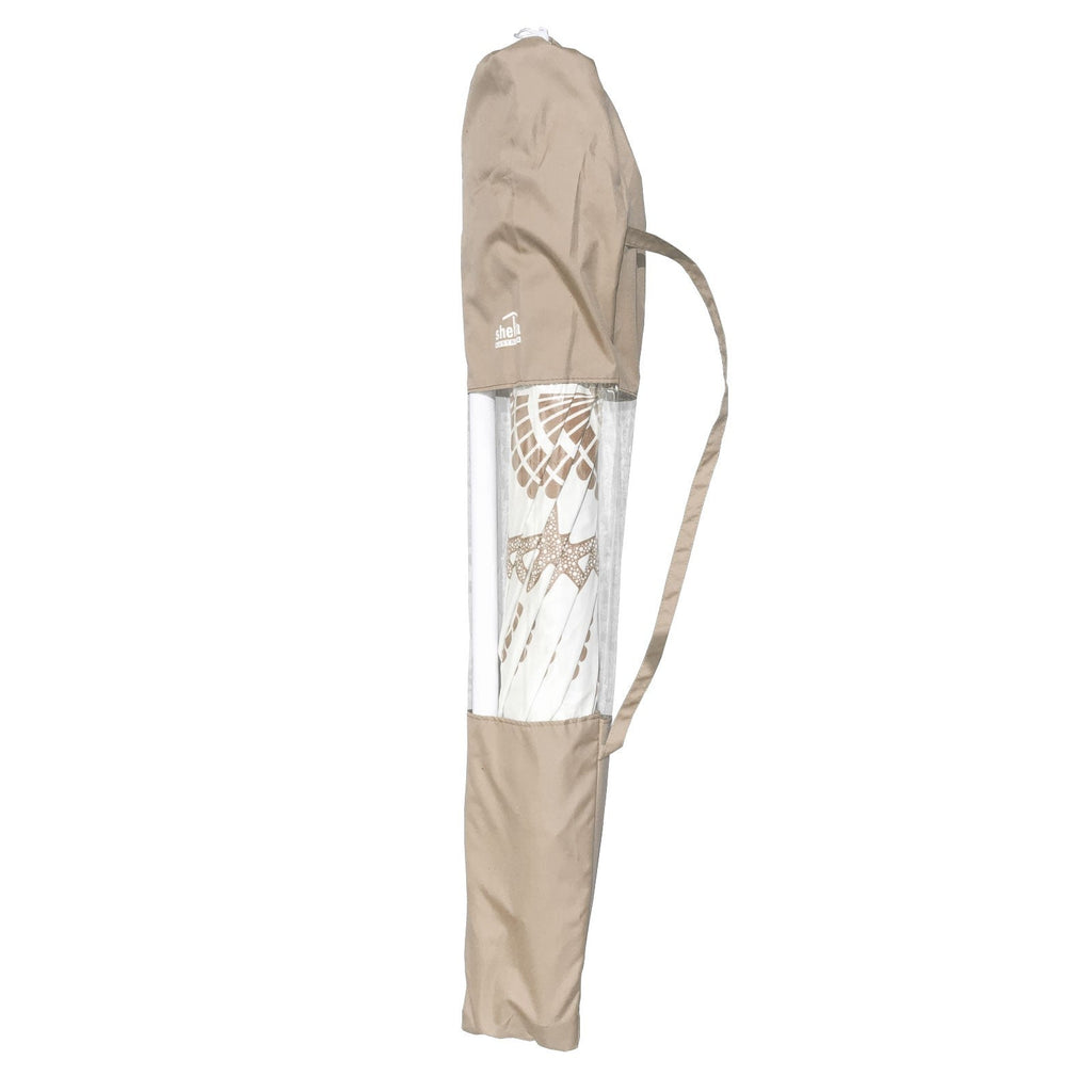 UPF50+ Balmoral Fringed 200cm Taupe - Umbrella Beach