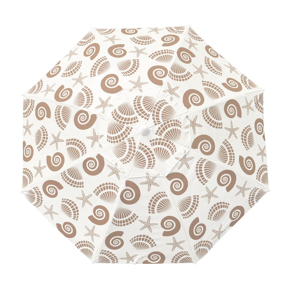 UPF50+ Balmoral Fringed 200cm Taupe - Umbrella Beach