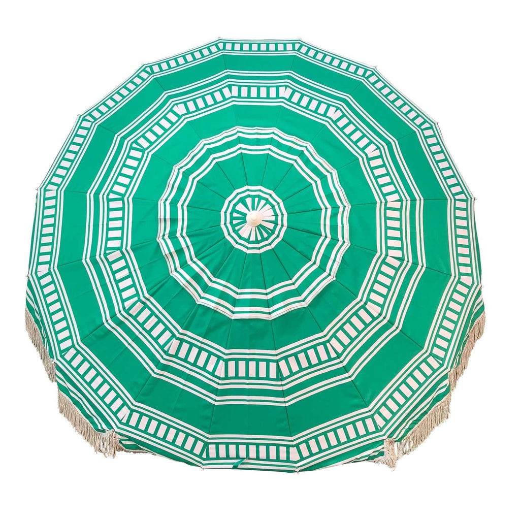 UPF50+ Bronte Fringe 220cm Emerald - Umbrella Beach