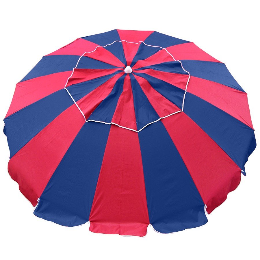 UPF50+ Carnivale 240cm Navy Blue and Red - Umbrella Beach