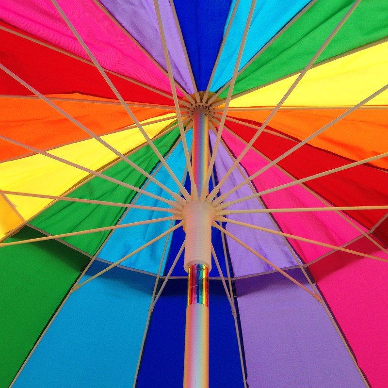 UPF50+ Carnivale 240cm Rainbow - Umbrella Beach