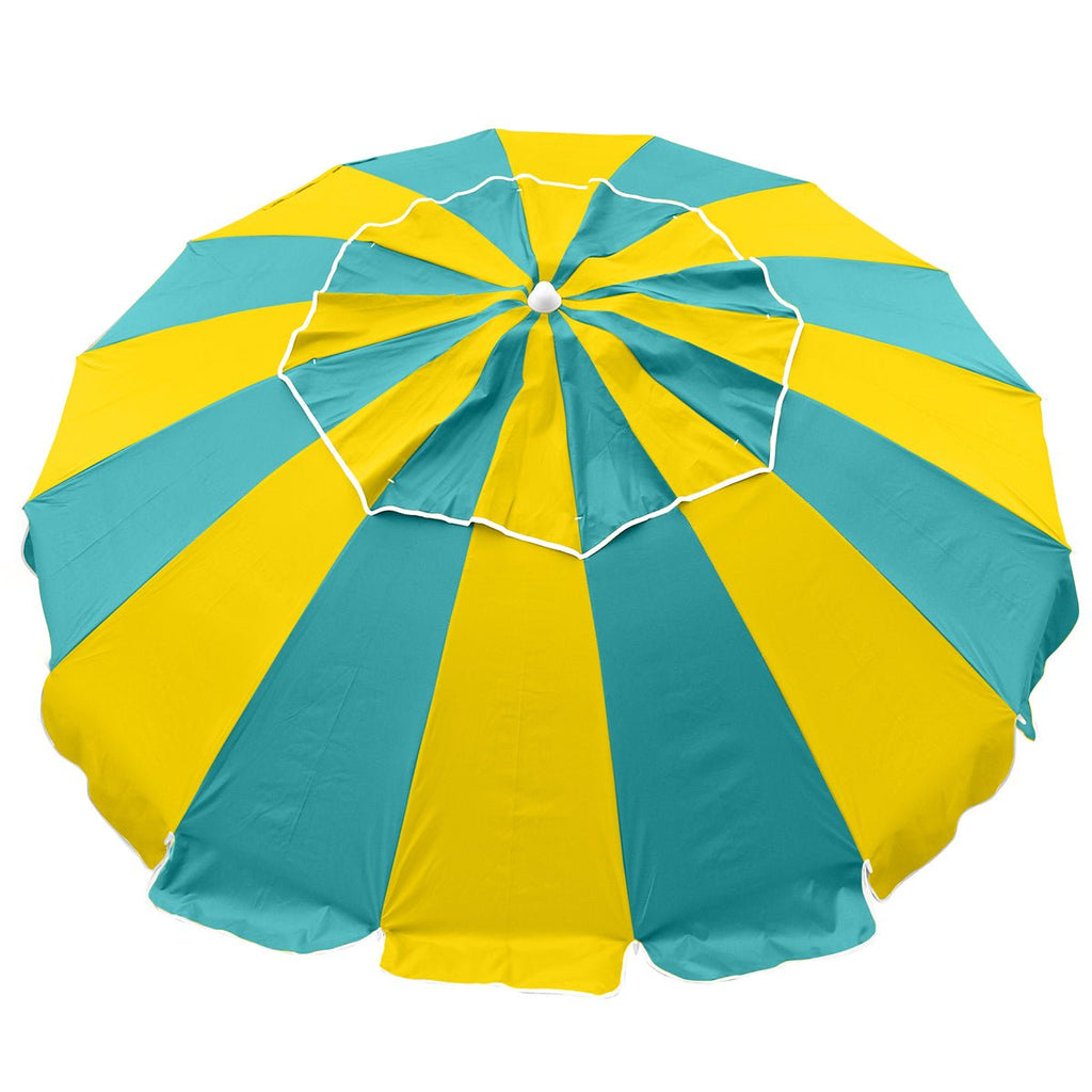UPF50+ Carnivale 240cm Yellow and Turquoise - Umbrella Beach