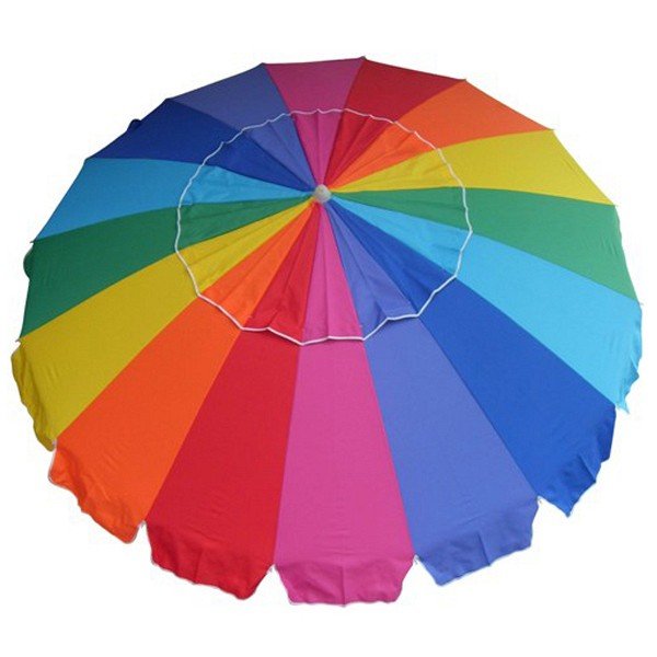 UPF50+ Carnivale with Sunraker Table 240cm Rainbow - Umbrella Beach