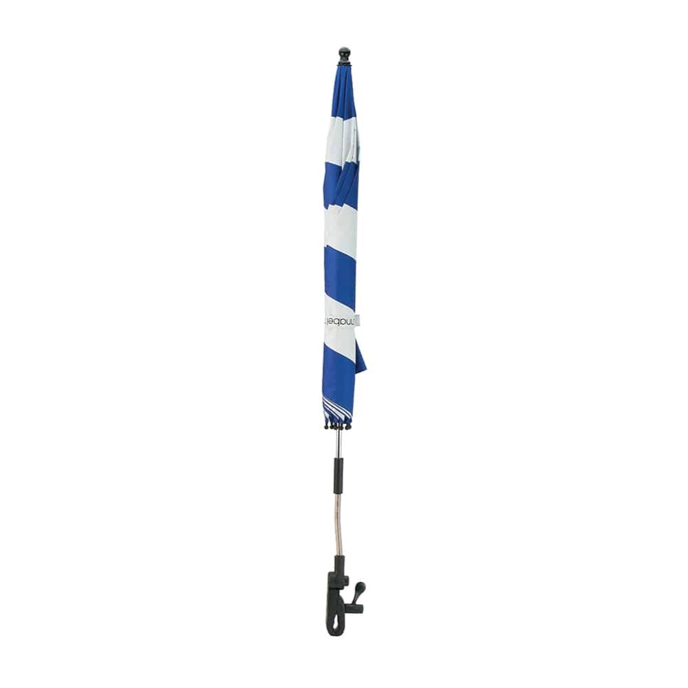 UPF50+ Clip On Beach Chair Umbrella Navy White Stripe - Umbrella Beach