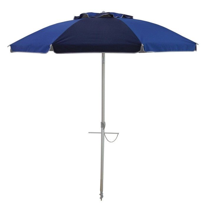 UPF50+ Fiesta 185cm Navy and Royal Blue - Umbrella Beach