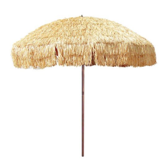 UPF50+ Hula Thatch Patio Umbrella 240cm - Umbrella Beach