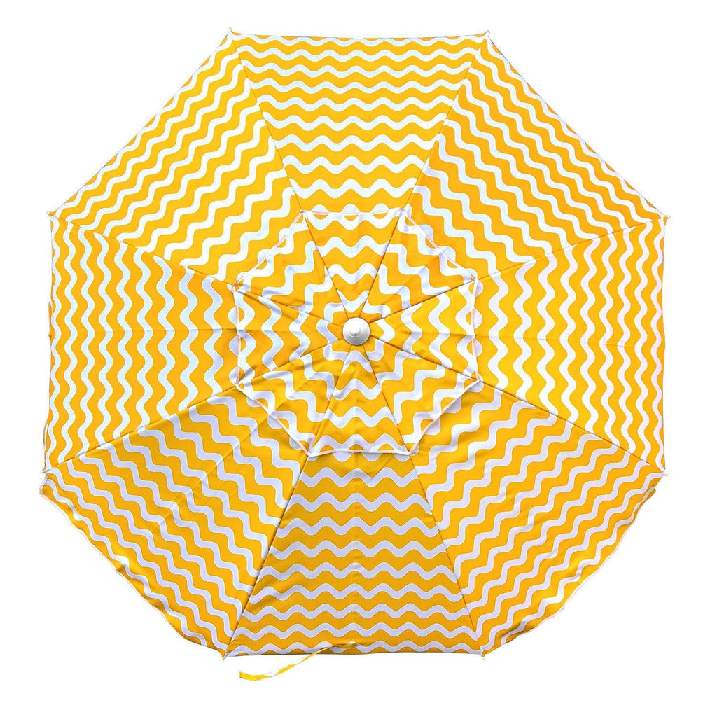 UPF50+ Newport Chevron Wave 200cm Orange - Umbrella Beach