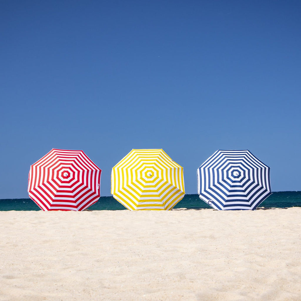 UPF50+ Noosa 180cm Navy and White Stripe - Umbrella Beach