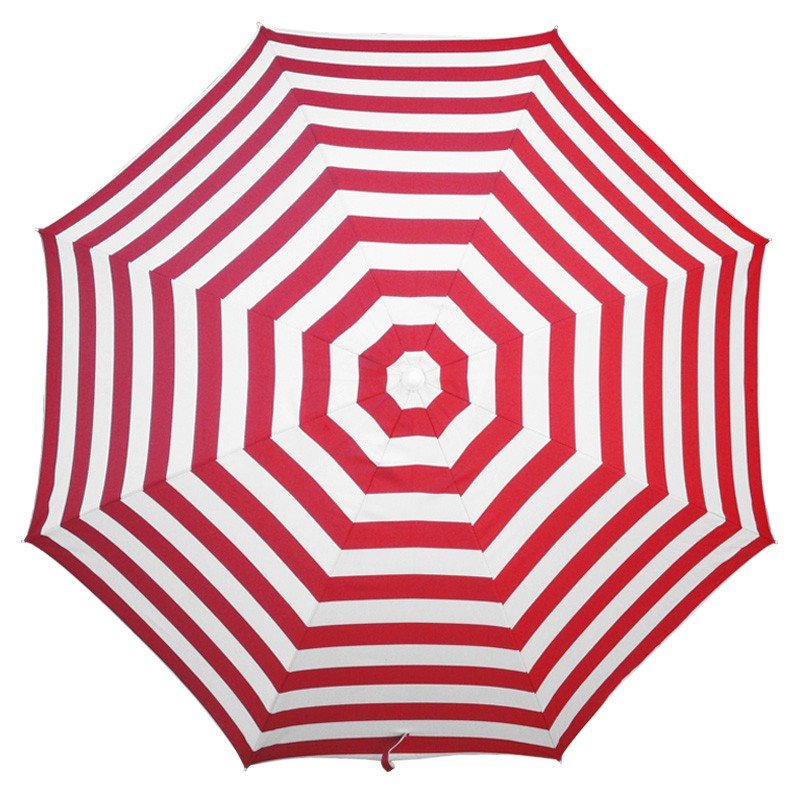 UPF50+ Noosa 180cm Red and White Stripe - Umbrella Beach