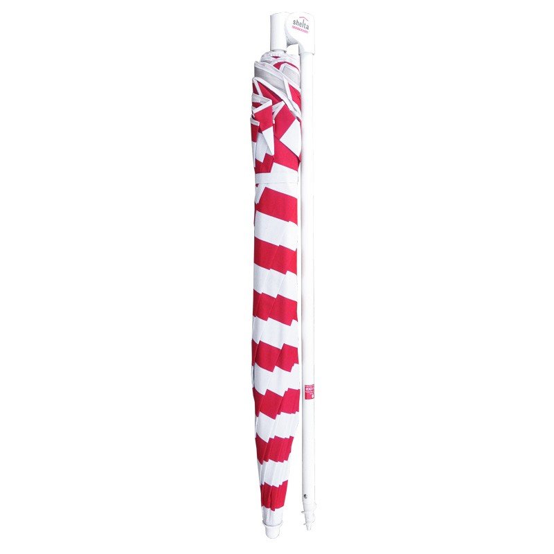 UPF50+ Noosa 180cm Red and White Stripe - Umbrella Beach