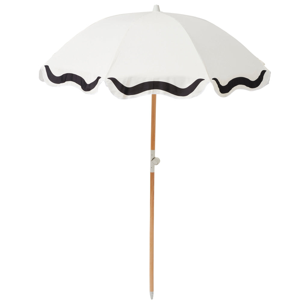 UPF50 Sunnylife 150cm Casa Marbella Vintage Black Luxe Beach Umbrella - Umbrella Beach