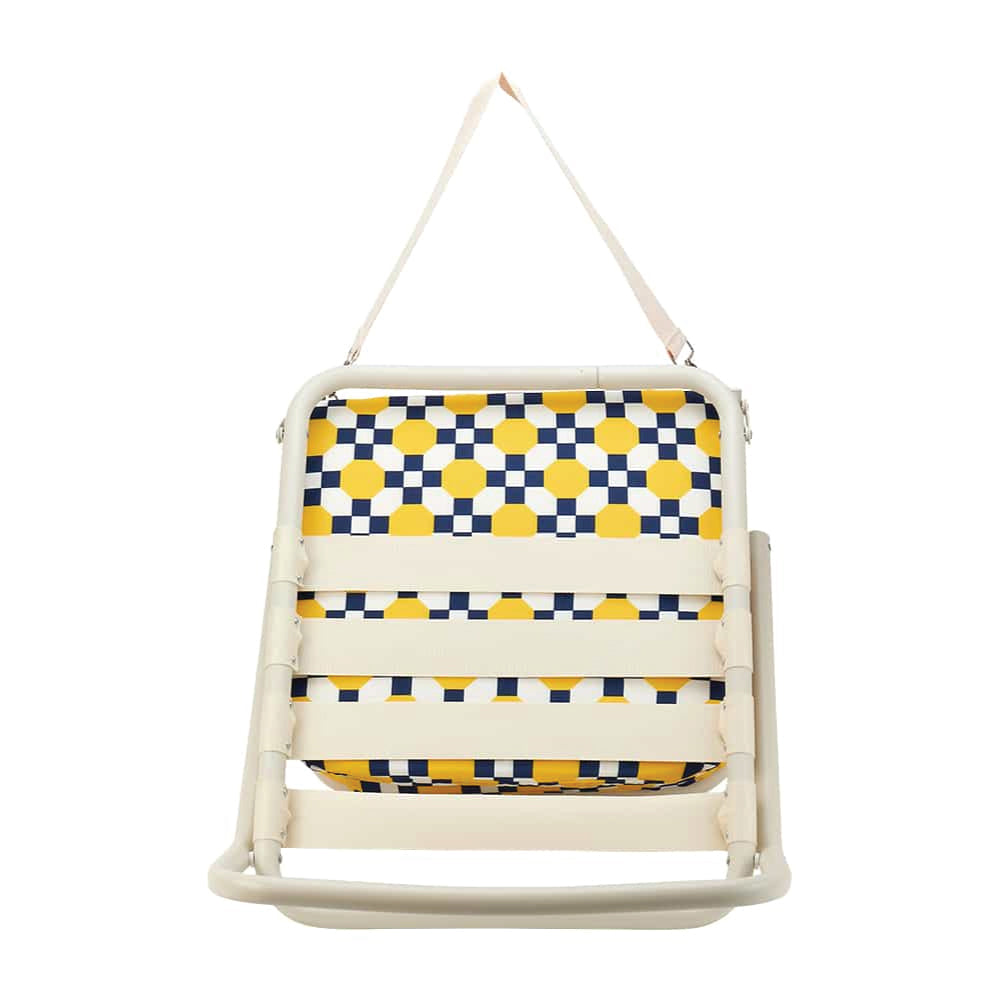 Deluxe Cushioned Beach Chair Retro Tile
