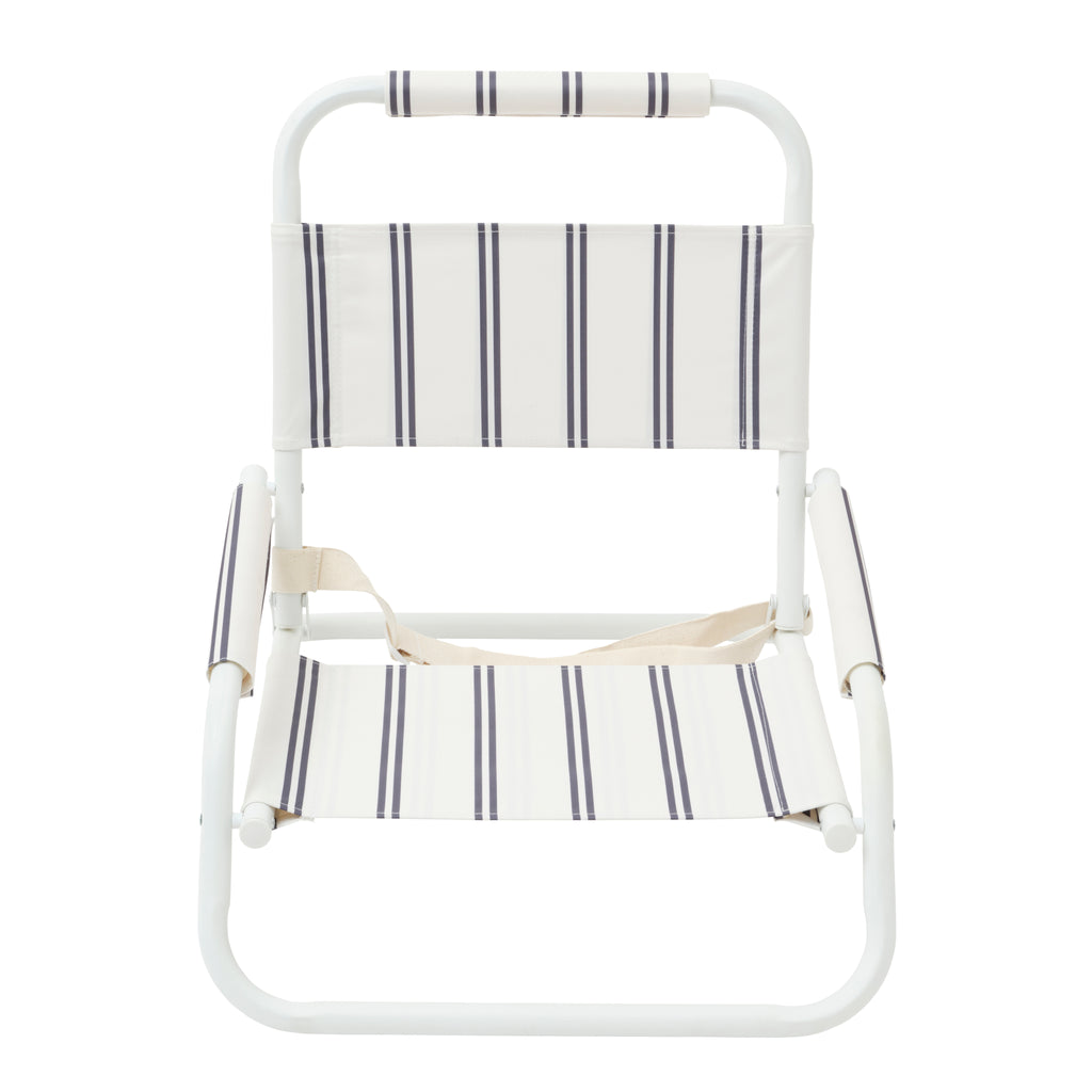 Sunnylife Low Beach Chair Charcoal Stripe