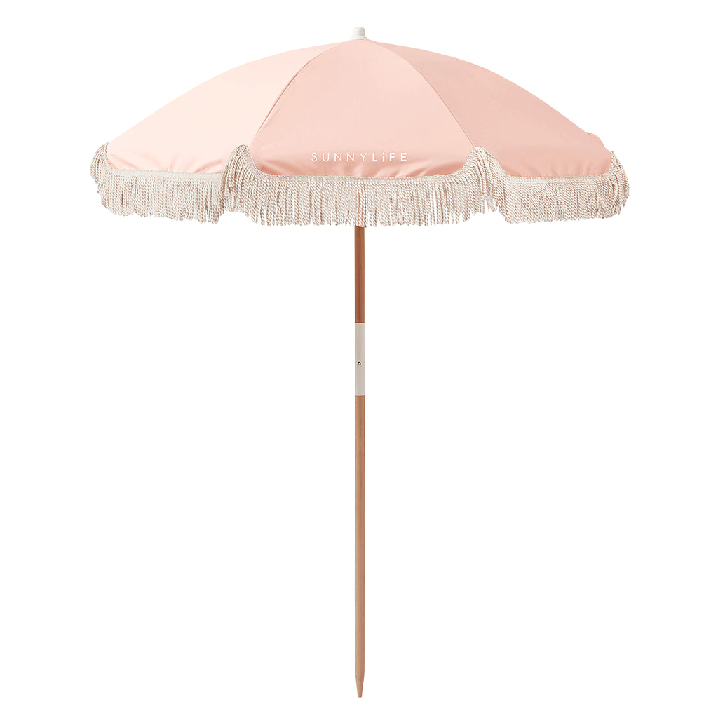 Sunnylife 150cm Salmon Luxe Beach Umbrella