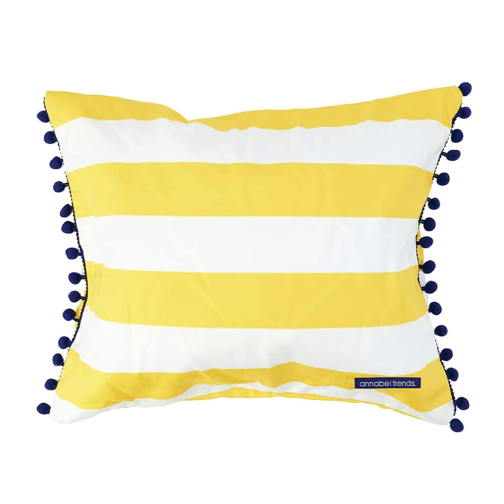 Inflatable Beach Pillow - Yellow Stripe - Umbrella Beach