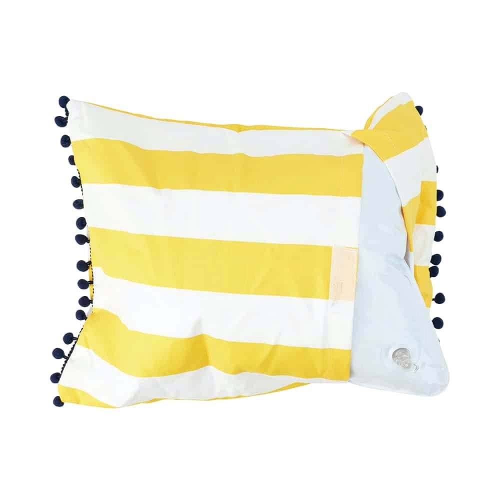 Inflatable Beach Pillow - Yellow Stripe - Umbrella Beach