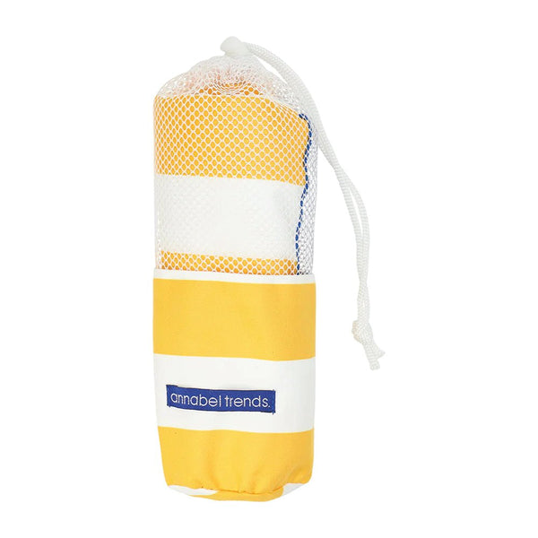 Sand Free Beach Towel Yellow Stripe - Umbrella Beach