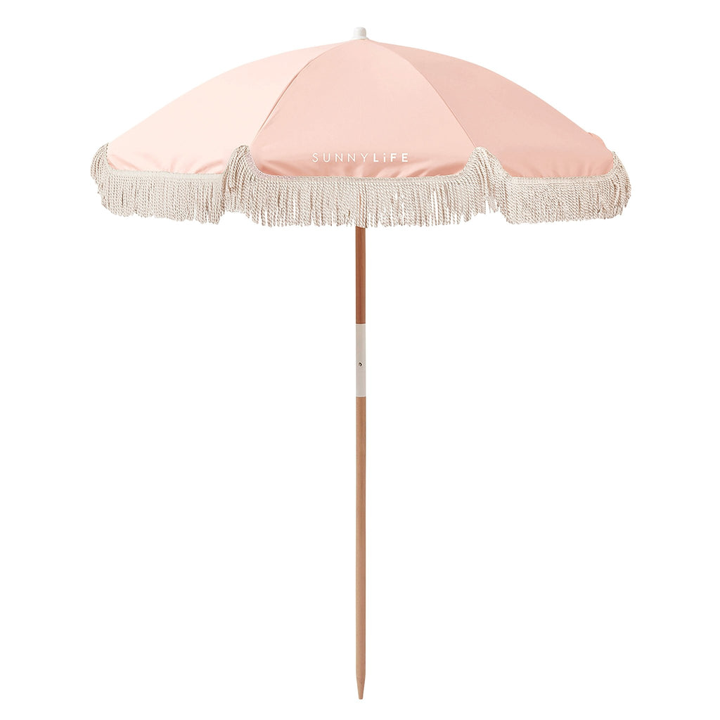 Sunnylife 150cm Salmon Luxe Beach Umbrella - Umbrella Beach