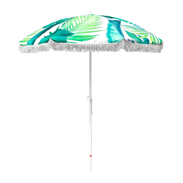 UPF50+ Avoca Beach Umbrella 220cm Palm Print - Umbrella Beach