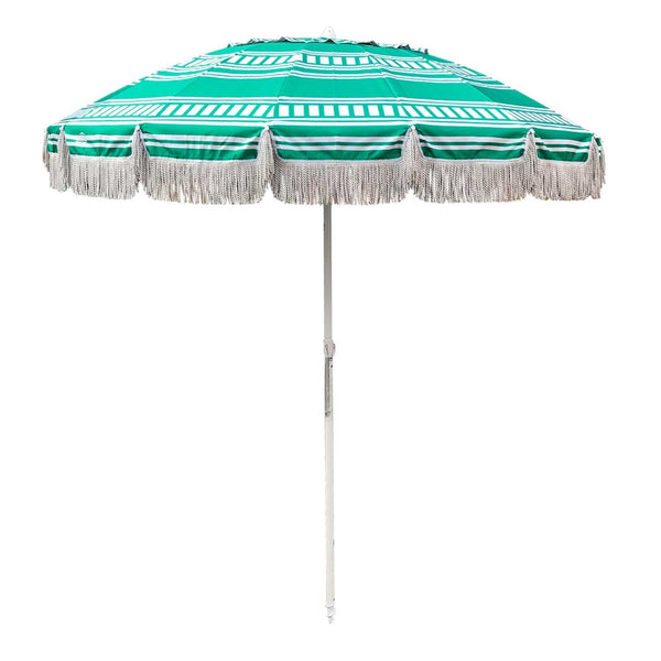 UPF50+ Bronte Fringe 220cm Emerald - Umbrella Beach