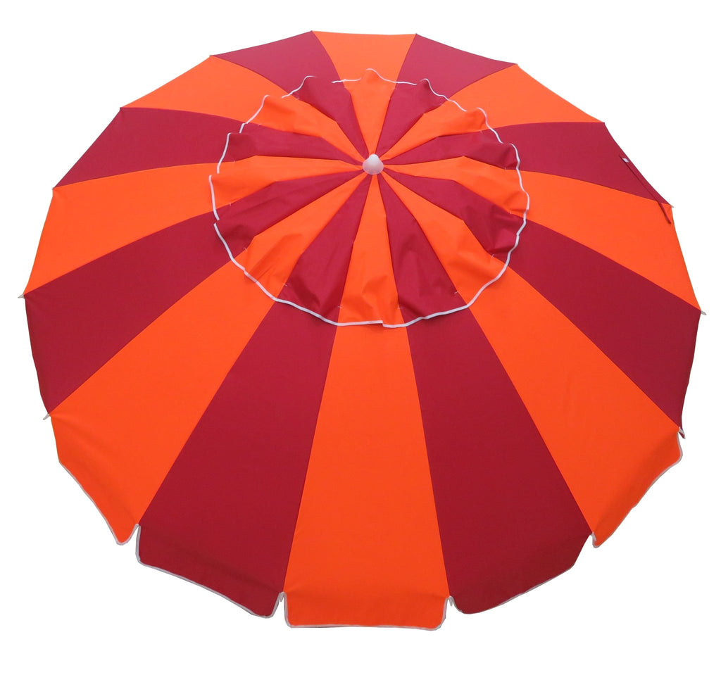 UPF50+ Carnivale 240cm Orange and Red - Umbrella Beach