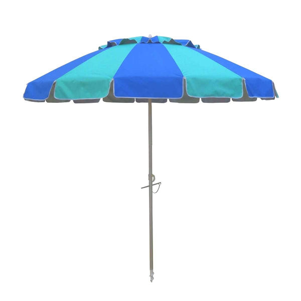 UPF50+ Carnivale 240cm Royal Blue and Turquoise - Umbrella Beach