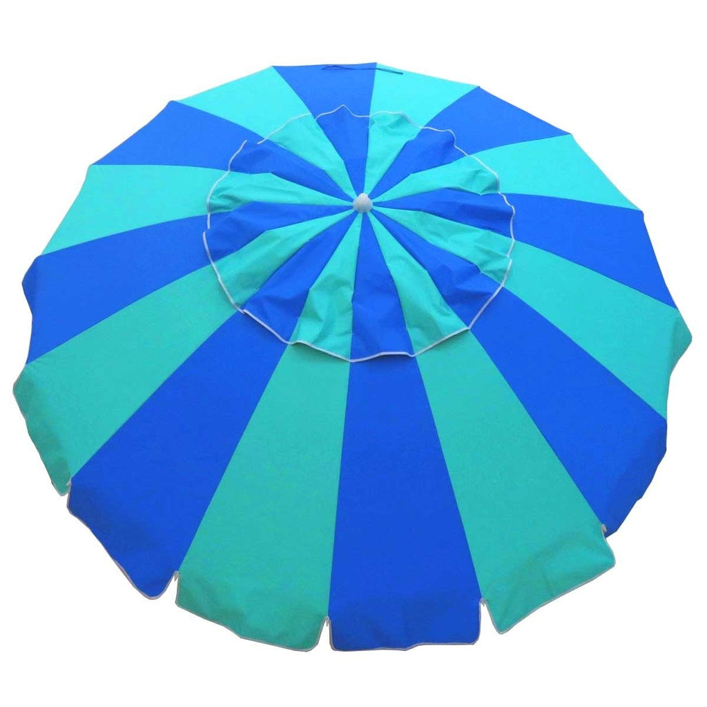 UPF50+ Carnivale 240cm Royal Blue and Turquoise - Umbrella Beach