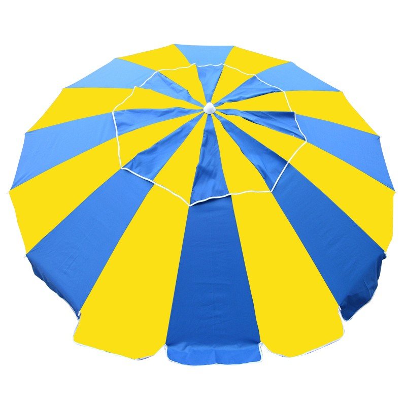 UPF50+ Carnivale 240cm Royal Blue and Yellow - Umbrella Beach