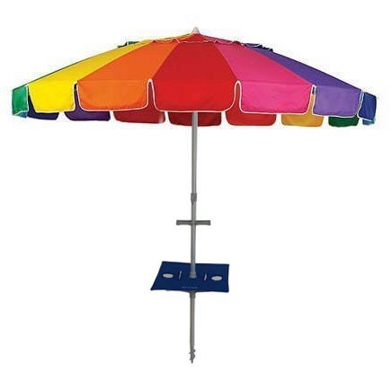 UPF50+ Carnivale with Sunraker Table 240cm Rainbow - Umbrella Beach