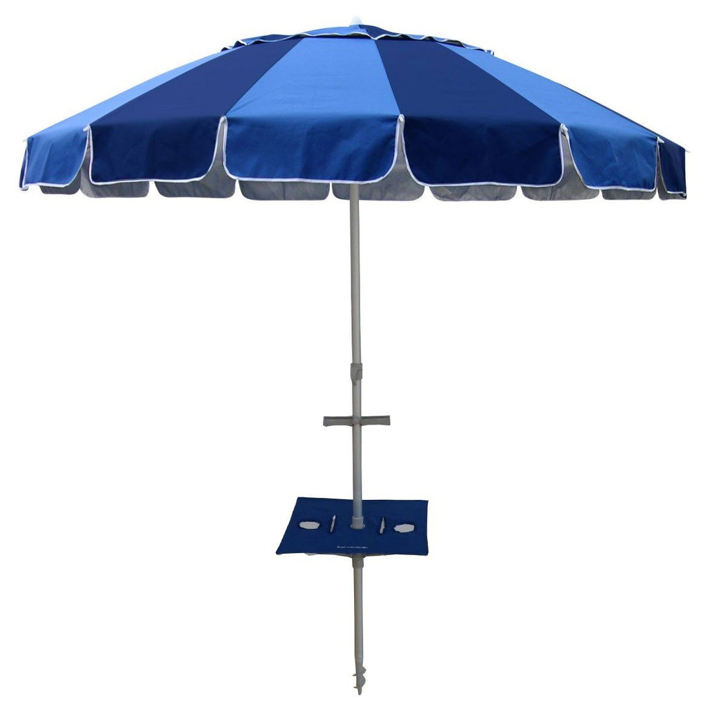 UPF50+ Carnivale with Sunraker Table 240cm Royal and Navy - Umbrella Beach