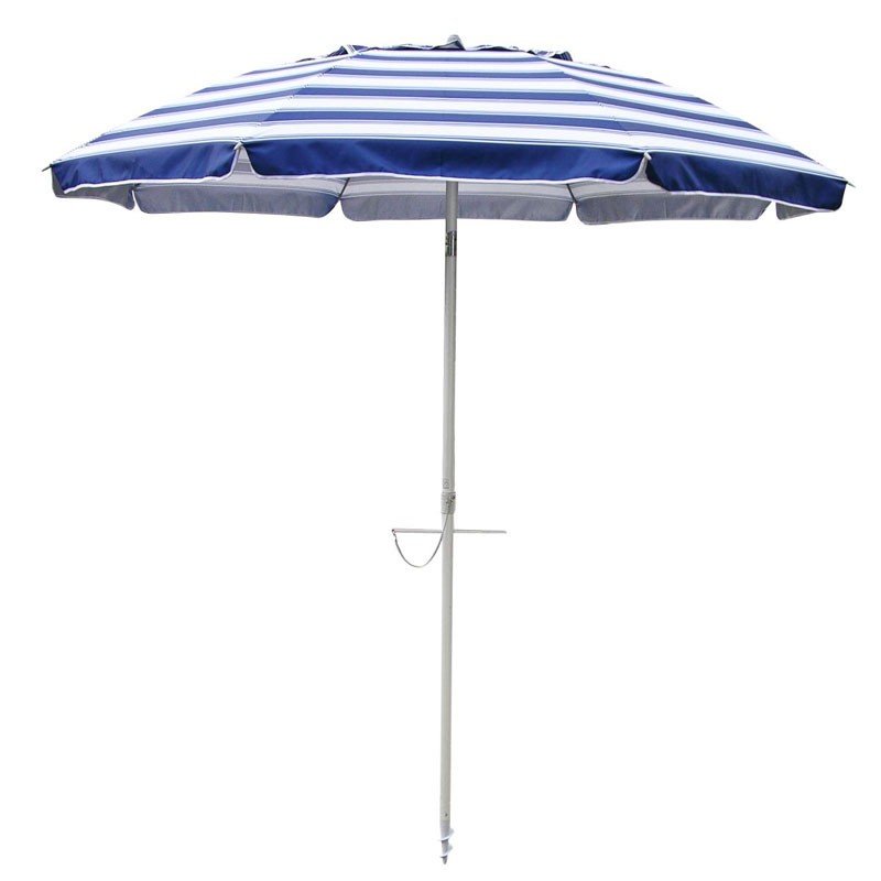 UPF50+ Daytripper 210cm Navy White Stripe - Umbrella Beach