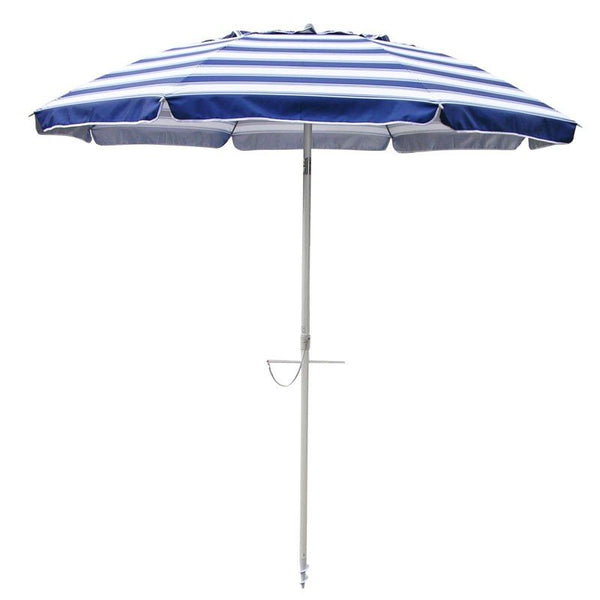 UPF50+ Daytripper 210cm Navy White Stripe - Umbrella Beach