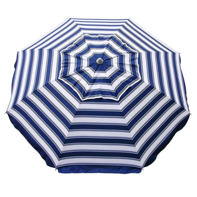 UPF50+ Daytripper 210cm Navy White Stripe - Umbrella Beach