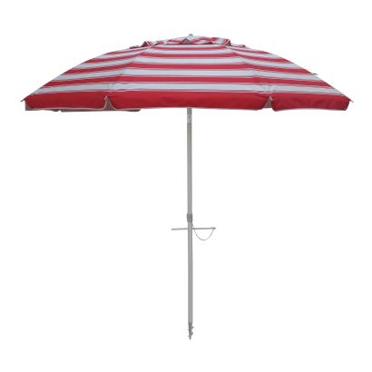 UPF50+ Daytripper 210cm Red White Stripe - Umbrella Beach