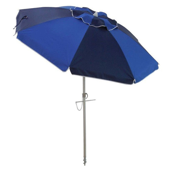 UPF50+ Fiesta 185cm Navy and Royal Blue - Umbrella Beach