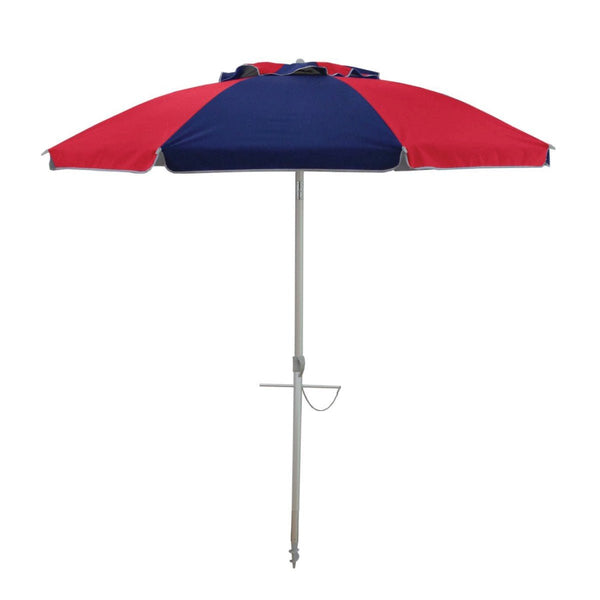 UPF50+ Fiesta 185cm Navy Blue and Red - Umbrella Beach