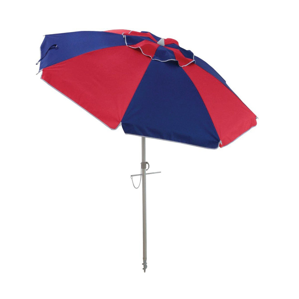 UPF50+ Fiesta 185cm Navy Blue and Red - Umbrella Beach