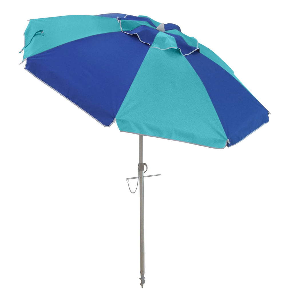 UPF50+ Fiesta 185cm Royal Blue and Turquoise - Umbrella Beach