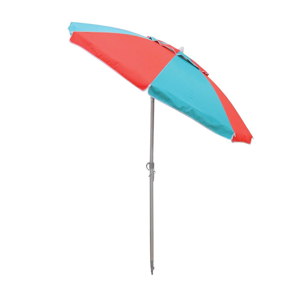 UPF50+ Fiesta 185cm Turquoise and Orange - Umbrella Beach